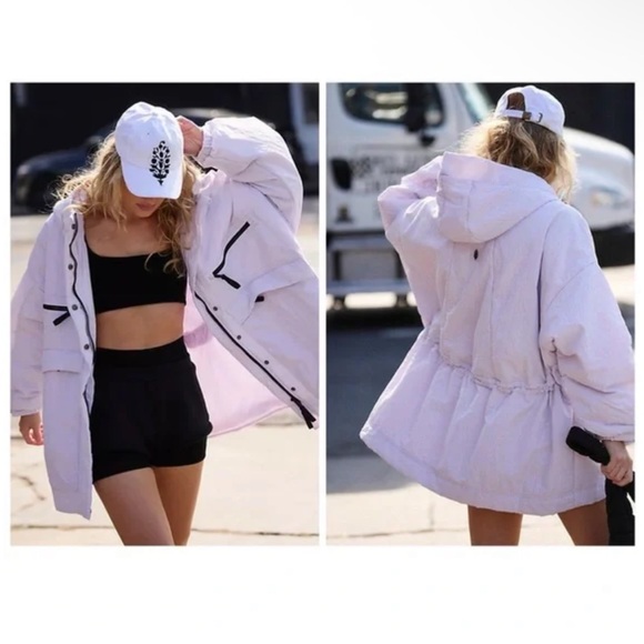 Free People Movement Billie Boxy Insulated Winter Jacket Light Purple Sz M/L